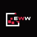 EWW creative minimalist letter logo. EWW unique vector initials alphabet letter logo design Royalty Free Stock Photo