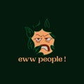 eww people t-shirt design vector art Royalty Free Stock Photo