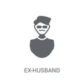 ex-husband icon. Trendy ex-husband logo concept on white background from Family Relations collection