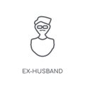 ex-husband linear icon. Modern outline ex-husband logo concept o