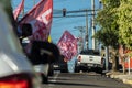 The ex-president Luiz Inacio Lula da Silva voters organize a motorcade through the city of Marilia