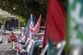 The ex-president Luiz Inacio Lula da Silva voters organize a motorcade through the city of Marilia Royalty Free Stock Photo