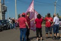 The ex-president Luiz Inacio Lula da Silva voters organize a motorcade through the city of Marilia Royalty Free Stock Photo