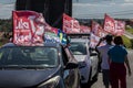 The ex-president Luiz Inacio Lula da Silva voters organize a motorcade through the city of Marilia