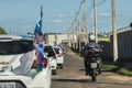 He ex-president Luiz Inacio Lula da Silva voters organize a motorcade through the city of Marilia Royalty Free Stock Photo