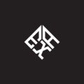 EXA letter logo design on black background. EXA creative initials letter logo concept. EXA letter design Royalty Free Stock Photo