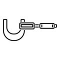 Exact metal measurement icon outline vector. Object work steel