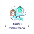 Exact price concept icon