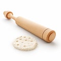 Exacting Precision: White Revolving Rolling Pin Inspired By Sverre Fehn, Liu Ye, And Patricia Piccinini Royalty Free Stock Photo