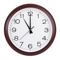 Exactly eleven hours on a round dial Royalty Free Stock Photo