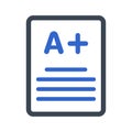 Exam grade icon Royalty Free Stock Photo