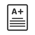 Exam grade icon Royalty Free Stock Photo