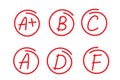 Exam mark icon set