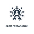 exam preparation icon. subject learning course concept symbol design, education, grammar book, assignment deadline clock vector