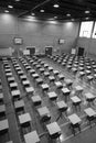 Exam Sports Hall in Black & White Royalty Free Stock Photo