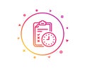 Exam time line icon. Checklist sign. Vector