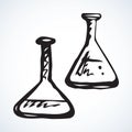 Test tubes. Vector drawing