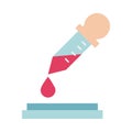 Examination blood dropper health care equipment medical flat style icon