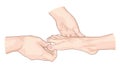 Examination of the foot.