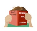 Examination test poster. Exam preparation.