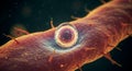 Examining Microscopic Cell Interaction with Surface in Detailed Scientific Rendering