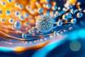 Examining quantum computing components' intricate atomic relationships at a microscopic level