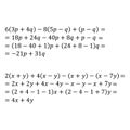 An example of an algebraic problem of opening parentheses multiplication of polynomials and monomials is an example of