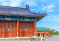 Example of beautiful Chinese architecture. One of the halls in the Temple of Heaven. Beijing, China. Royalty Free Stock Photo