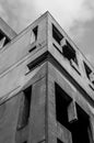 Example of Brutalist Architecture style. Details of brutalist concrete building.
