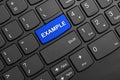 Example button keyboard Royalty Free Stock Photo