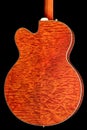 Example of Curly Figured Maple on the Back of a Hollow Body Electric Guitar