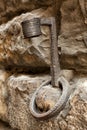 Example of a ferro plural ferri an item of functional wrought-iron work on the facade of an Italian building