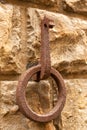 Example of a ferro plural ferri an item of functional wrought-iron work on the facade of an Italian building