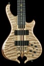 Example of Highly Figured Quilted Maple Wood on Handmade Electric Bass Guitar