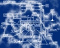 Example of industry document blueprint Royalty Free Stock Photo