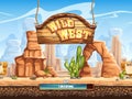 Example of the loading screen for a computer game Wild West