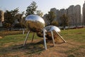 A giant ant sculpture in the park near Meixi Lake, Changsha City, Hunan Province, China