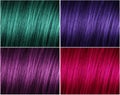 Example of a modern palette of colors for hair Royalty Free Stock Photo