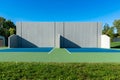 Photo of an outside American Handball courts with concrete wall, located at a park or school. Royalty Free Stock Photo