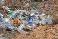 An example of plastic and other litter thrown in the desert causing potential environmental concerns. Recycling is a work in proce