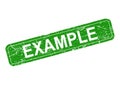 Example Rubber Stamp Template. Green Ink.