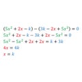 An example of solving an algebraic parametric equation with one variable and square numbers