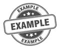 example stamp. example round grunge sign. Royalty Free Stock Photo