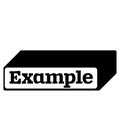 EXAMPLE stamp on white background