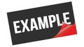 EXAMPLE text on black red sticker stamp Royalty Free Stock Photo