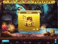 Example of a user interface for a computer game treasure hunt. Window receiving the award. Royalty Free Stock Photo