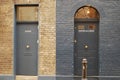 Victorian doorways in London`s East End