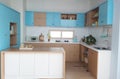 examples of kitchen designs in a minimalist room with cheerful colors