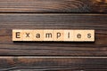 Examples word written on wood block. examples text on table, concept Royalty Free Stock Photo