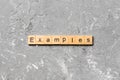 Examples word written on wood block. examples text on table, concept Royalty Free Stock Photo